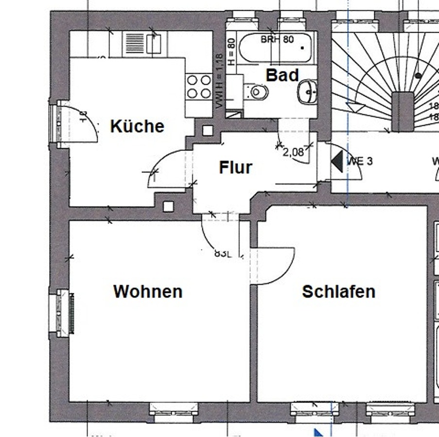 Helle 2-Raum Wohnung, mit Keller - Foto 4